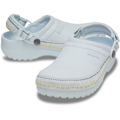 Crocs Style Adult Crafted Vegan Suede Clogs with Stitch Accent