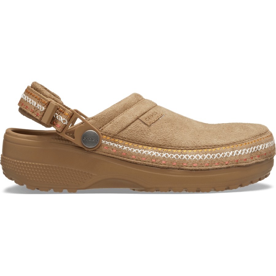 Crocs Style Adult Crafted Vegan Suede Clogs with Stitch Accent
