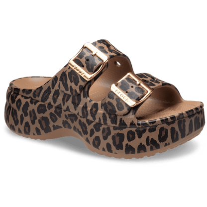 Crocs Style Women's Saturday Metallic Buckle Platform Sandals