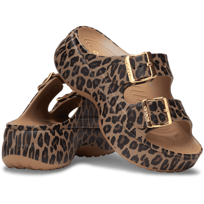Crocs Style Women's Saturday Metallic Buckle Platform Sandals